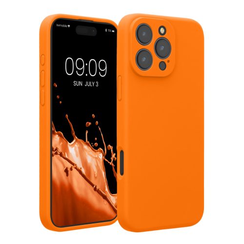 Θήκη Kwmobile για Apple iPhone 16 Pro Max, Πορτοκαλί, Σιλικόνη, KWM000022UA005C