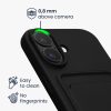 Θήκη Kwmobile για Apple iPhone 16, Μαύρη, Σιλικόνη, KWM000022UF001C