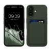 Θήκη Kwmobile για Apple iPhone 16, Σκούρο πράσινο, Σιλικόνη, KWM000022UF002C