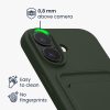 Θήκη Kwmobile για Apple iPhone 16, Σκούρο πράσινο, Σιλικόνη, KWM000022UF002C