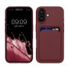 Θήκη Kwmobile για Apple iPhone 16, Σκούρο Κόκκινο, Σιλικόνη, KWM000022UF006C