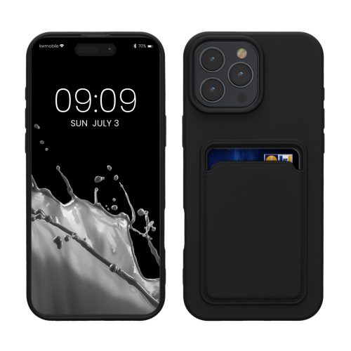 Θήκη Kwmobile για Apple iPhone 16 Pro Max, Μαύρη, Σιλικόνη, KWM000022UI001C