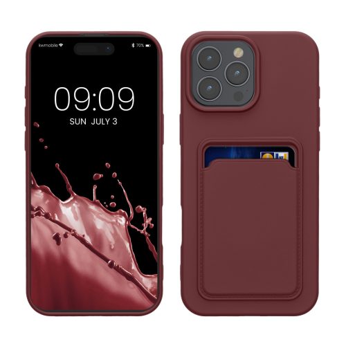 Θήκη Kwmobile για Apple iPhone 16 Pro Max, Σκούρο Κόκκινο, Σιλικόνη, KWM000022UI006C