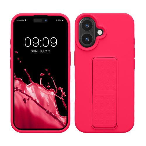 Θήκη Kwmobile για Apple iPhone 16, Ροζ, Σιλικόνη, KWM000022UM001C