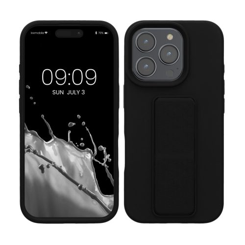 Θήκη Kwmobile για Apple iPhone 16 Pro, Μαύρη, Σιλικόνη, KWM000022UN003C