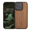 Θήκη Kwmobile για Apple iPhone 16 Pro, Καφέ, Ξύλο/Σιλικόνη, KWM000022UQ001C
