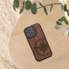 Θήκη Kwmobile για Apple iPhone 16 Pro, Καφέ, Ξύλινη/Σιλικόνη, KWM000022UT001C
