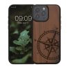 Θήκη Kwmobile για Apple iPhone 16 Pro Max, Καφέ, Ξύλο/Σιλικόνη, KWM000022UU001C