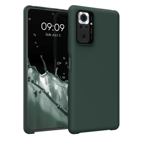 Θήκη Kwmobile για Xiaomi Redmi Note 10 Pro, Σκούρο πράσινο, Σιλικόνη, KWM000012OI010C