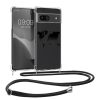 Θήκη Kwmobile με κορδόνι για Google Pixel 8a, Διαφανής/Μαύρη, Σιλικόνη, KWM000020KX004C