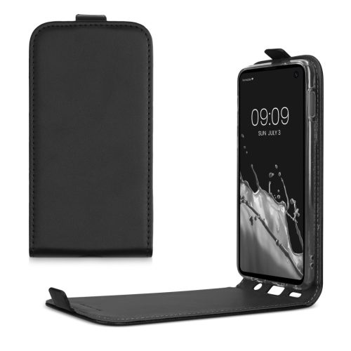 Θήκη Kwmobile για Samsung Galaxy S10e, Μαύρη, Οικολογικό δέρμα/Σιλικόνη, KWM000021VP001C