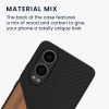 Θήκη Kwmobile για OnePlus Nord CE4 Lite, Καφέ/Μαύρο, Ξύλο/Σιλικόνη, KWM000022UX001C