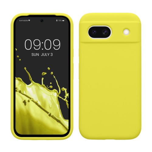 Θήκη Kwmobile για Google Pixel 8a, Κίτρινη, Σιλικόνη, KWM000020KQ049C