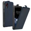 Θήκη Kwmobile για Samsung Galaxy Xcover 5, Σκούρο μπλε, Οικολογικό δέρμα/Σιλικόνη, KWM000012NW002C
