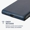 Θήκη Kwmobile για Samsung Galaxy A54 5G, Σκούρο μπλε, Οικολογικό δέρμα/σιλικόνη, KWM000018TT002C