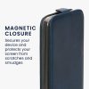 Θήκη Kwmobile για Samsung Galaxy A54 5G, Σκούρο μπλε, Οικολογικό δέρμα/σιλικόνη, KWM000018TT002C