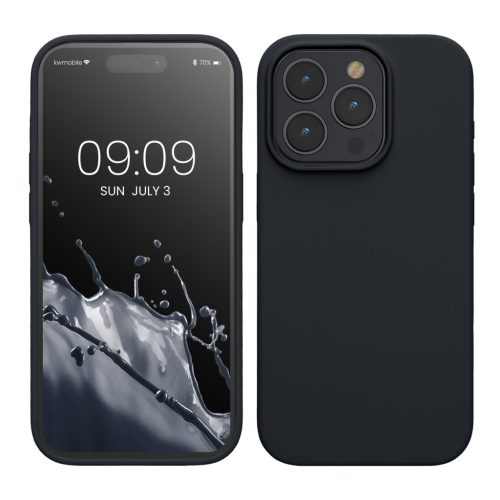Θήκη Kwmobile για Apple iPhone 15 Pro, Σκούρο μπλε, Σιλικόνη, KWM000020CC045C
