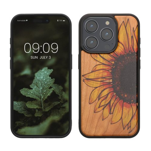 Θήκη Kwmobile για Apple iPhone 15 Pro, Πολύχρωμη, Ξύλο/Σιλικόνη, KWM000020EI004C
