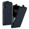 Θήκη Kwmobile για Samsung Galaxy A15 5G, Σκούρο μπλε, Οικολογικό δέρμα/σιλικόνη, KWM000021OM002C
