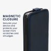 Θήκη Kwmobile για Samsung Galaxy A15 5G, Σκούρο μπλε, Οικολογικό δέρμα/σιλικόνη, KWM000021OM002C