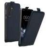 Θήκη Kwmobile για Samsung Galaxy A55 5G, Σκούρο μπλε, Οικολογικό δέρμα/σιλικόνη, KWM000021OP002C