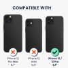 Σετ θήκης και προστατευτικής μεμβράνης Kwmobile για Apple iPhone 12/iPhone 12 Pro, μαύρο, οικολογικό δέρμα/σιλικόνη, KWM000022VF001C