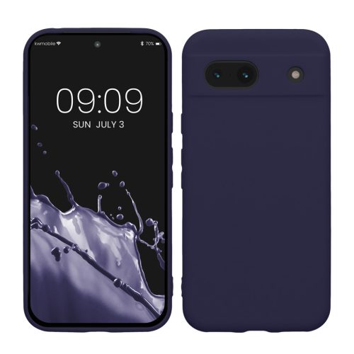 Θήκη Kwmobile για Google Pixel 8a, Σκούρο μπλε, Σιλικόνη, KWM000020KU028C