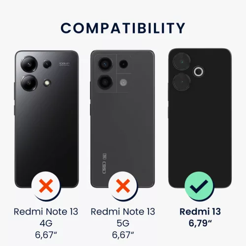 Θήκη Kwmobile με κορδόνι για Xiaomi Redmi 13, Πολύχρωμη, Σιλικόνη, KWM000020QL001C