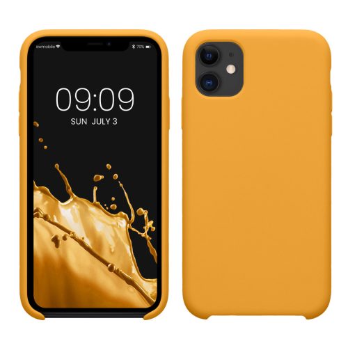 Θήκη Kwmobile για Apple iPhone 11, Πορτοκαλί, Σιλικόνη, KWM000010EY114C