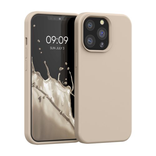 Θήκη Kwmobile για Apple iPhone 13 Pro, Κρεμ, Σιλικόνη, KWM000013OX053C