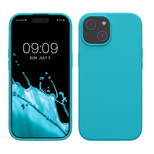 Θήκη Kwmobile για Apple iPhone 15, Ανοιχτό Μπλε, Σιλικόνη, KWM000020CA016C