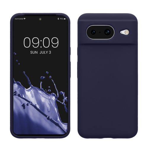 Θήκη Kwmobile για Google Pixel 8, Σκούρο μπλε, Σιλικόνη, KWM000020JF038C