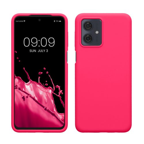 Θήκη Kwmobile για Motorola Moto G54, Ροζ, Σιλικόνη, KWM000022NF011C