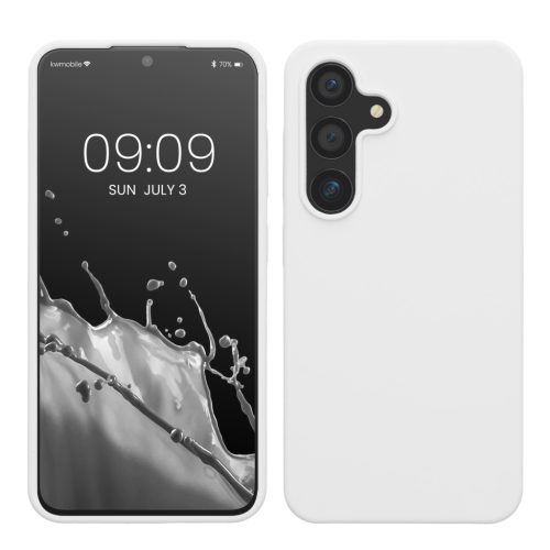 Θήκη Kwmobile για Samsung Galaxy S24, Λευκή, Σιλικόνη, KWM000021KW020C