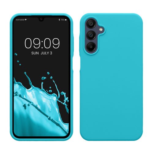 Θήκη Kwmobile για Samsung Galaxy A15 5G, Ανοιχτό Μπλε, Σιλικόνη, KWM000021MF028C