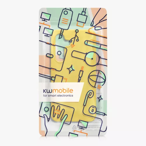 Θήκη Kwmobile για Samsung Galaxy S24 FE, Κίτρινη, Σιλικόνη, KWM000021WA008C