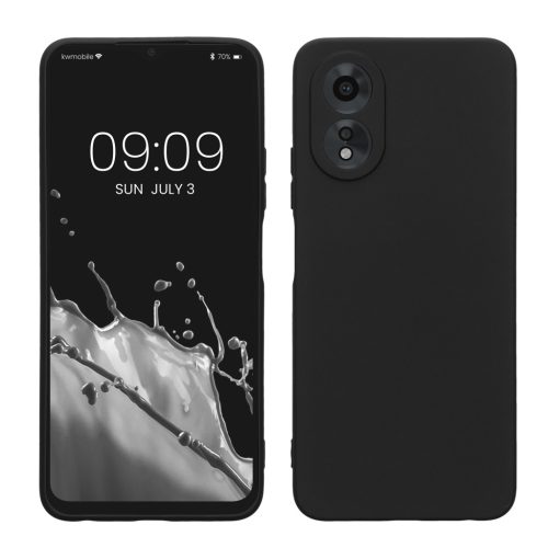 Θήκη Kwmobile για OPPO A38/A18, Μαύρη, Σιλικόνη, KWM000020QM001C