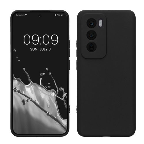 Θήκη Kwmobile για OPPO Reno12, Μαύρη, Σιλικόνη, KWM000020QO001C