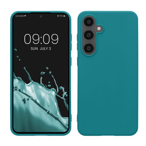 Θήκη Kwmobile για Samsung Galaxy S24 FE, Μπλε, Σιλικόνη, KWM000021WC002C
