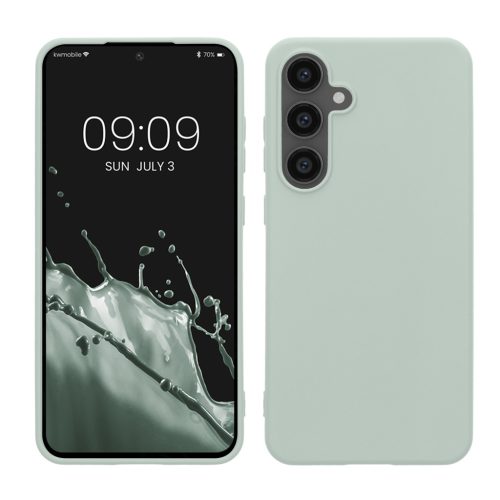 Θήκη Kwmobile για Samsung Galaxy S24 FE, ανοιχτό πράσινο, σιλικόνη, KWM000021WC004C