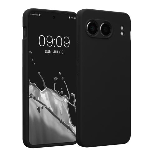 Θήκη Kwmobile για OnePlus Nord 4, Μαύρη, Σιλικόνη, KWM000022VH001C