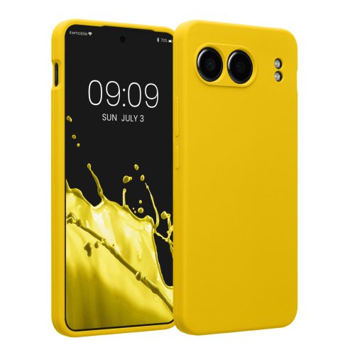 Θήκη Kwmobile για OnePlus Nord 4, Κίτρινη, Σιλικόνη, KWM000022VH004C