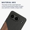 Θήκη Kwmobile για OnePlus Nord 4, Καφέ/Μαύρο, Ξύλο/Σιλικόνη, KWM000022VK001C