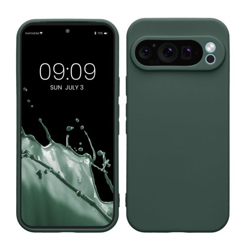 Θήκη Kwmobile για Google Pixel 9 Pro, Σκούρο πράσινο, Σιλικόνη, KWM000020PH013C
