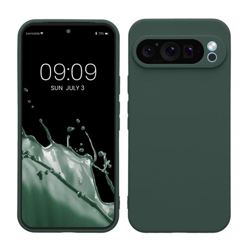 Θήκη Kwmobile για Google Pixel 9 Pro XL, Σκούρο πράσινο, Σιλικόνη, KWM000020PU010C