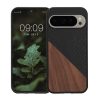 Θήκη Kwmobile για Google Pixel 9/Pixel 9 Pro, Καφέ/Μαύρο, Ξύλο/Σιλικόνη, KWM000020QR001C