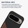 Θήκη Kwmobile για Google Pixel 9/Pixel 9 Pro, Καφέ/Μαύρο, Ξύλο/Σιλικόνη, KWM000020QR001C