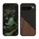 Θήκη Kwmobile για Google Pixel 9 Pro XL, Καφέ/Μαύρο, Ξύλο/Σιλικόνη, KWM000020QS001C