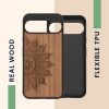 Θήκη Kwmobile για Google Pixel 9 Pro XL, Καφέ, Ξύλο/Σιλικόνη, KWM000020QT002C