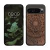 Θήκη Kwmobile για Google Pixel 9 Pro XL, Καφέ, Ξύλο/Σιλικόνη, KWM000020QT003C